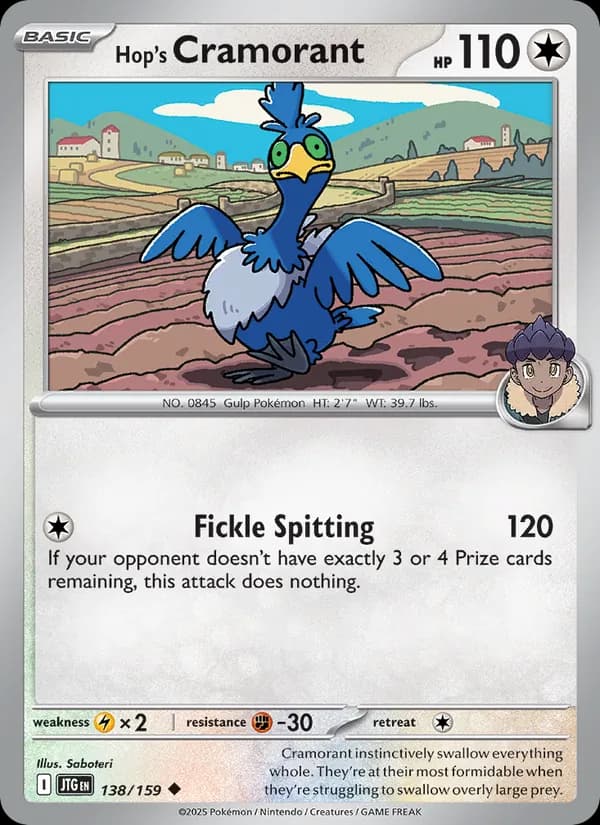 Hop's Cramorant card in English