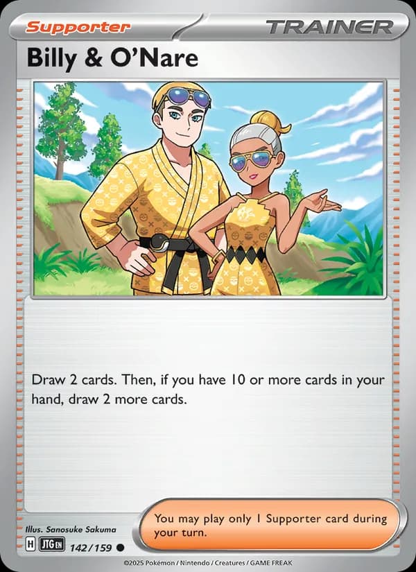 Billy & O'Nare card in English