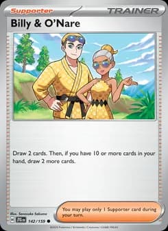 Billy & O'Nare card in English