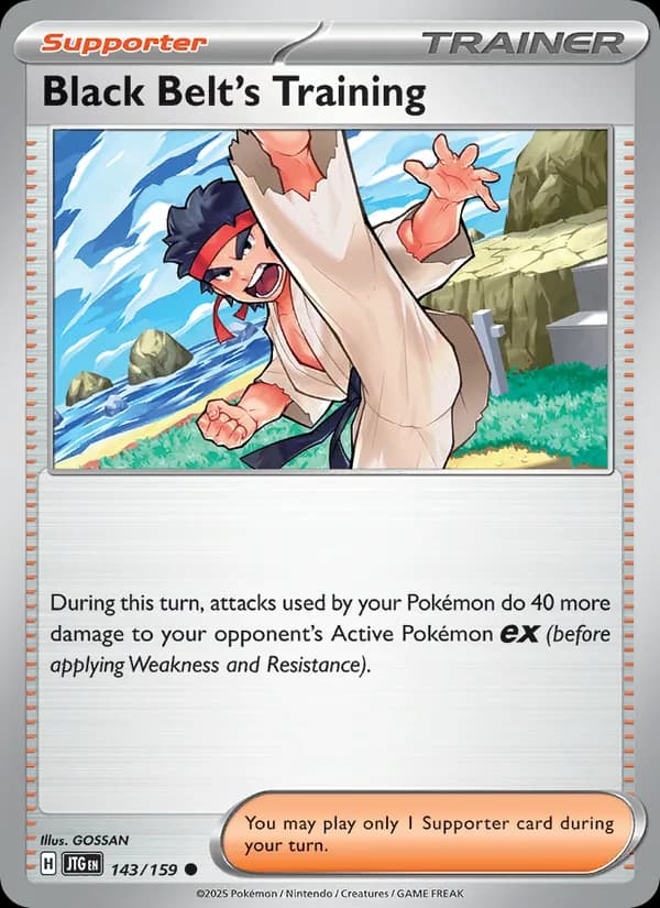 Black Belt's Training card in English