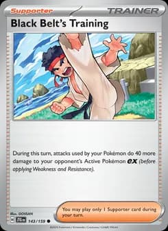 Black Belt's Training card in English