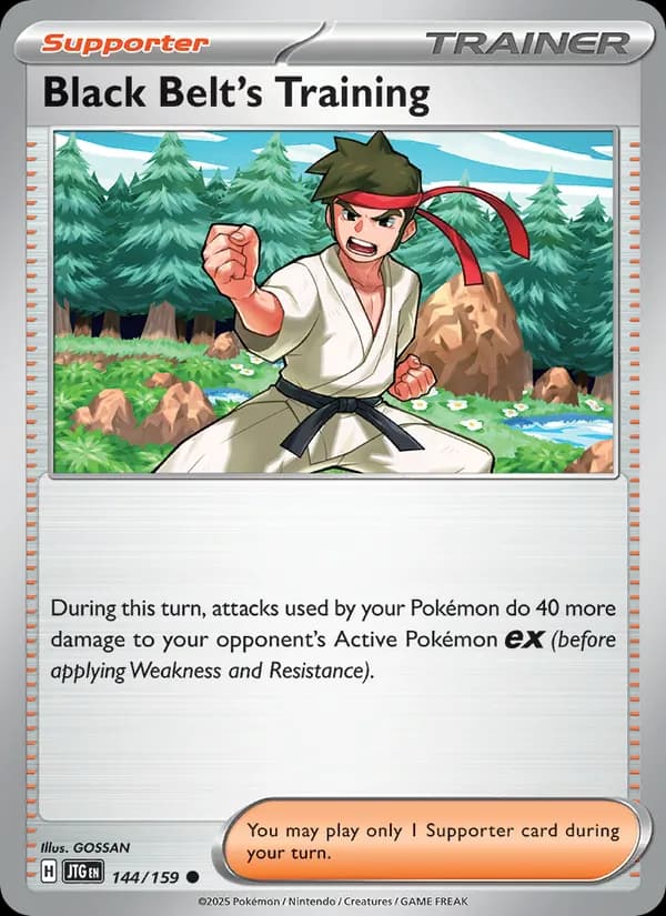 Black Belt's Training card in English