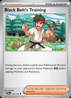 Black Belt's Training card in English