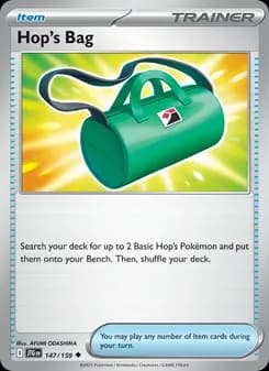 Hop's Bag card in English