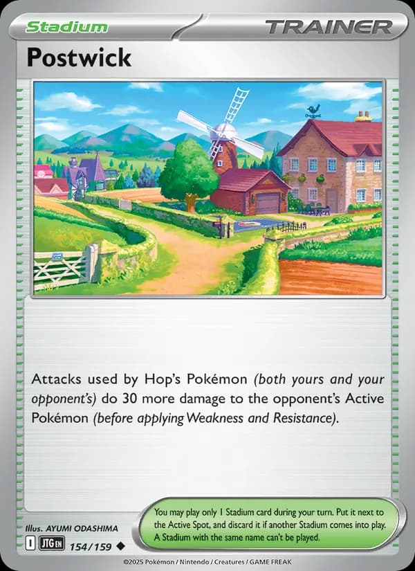 Postwick card in English