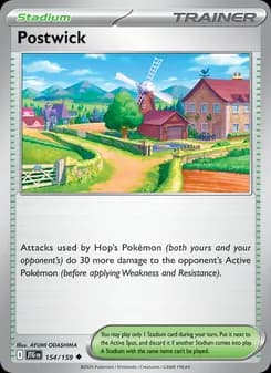 Postwick card in English
