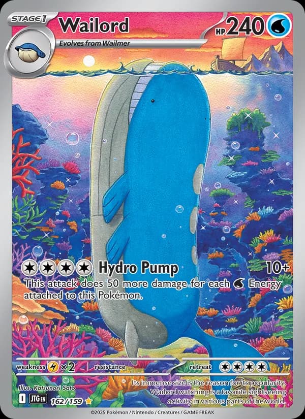 Wailord card in English