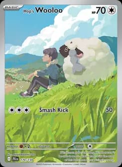 Hop's Wooloo card in English