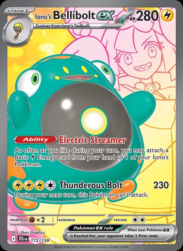 Iono's Bellibolt ex card in English