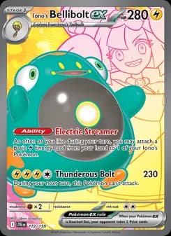 Iono's Bellibolt ex card in English