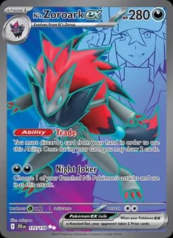 N's Zoroark ex card in English