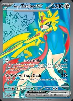 Hop's Zacian ex card in English