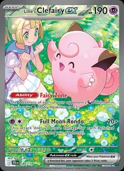Lillie's Clefairy ex card in English