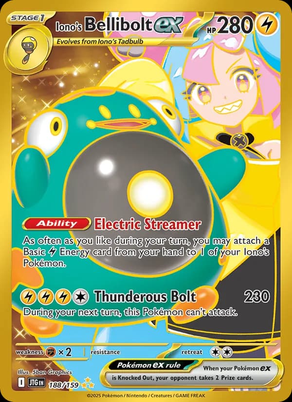 Iono's Bellibolt ex card in English