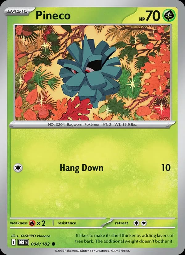 Pineco card in English