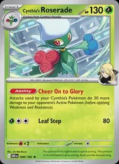 Cynthia's Roserade card in English