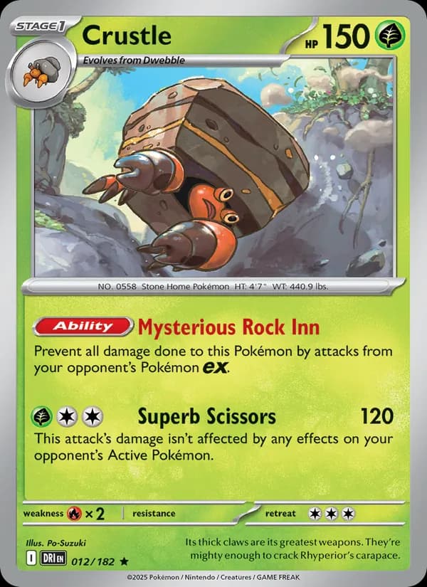 Crustle card in English
