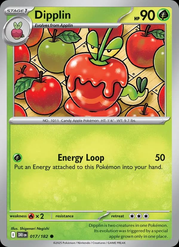 Dipplin card in English