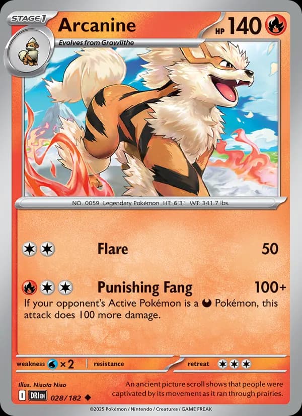 Arcanine card in English