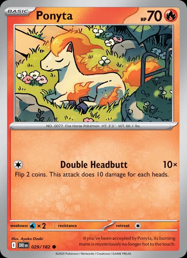 Ponyta card in English