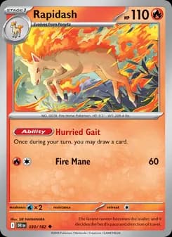 Rapidash card in English