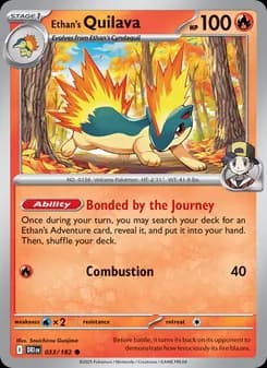 Ethan's Quilava card in English