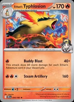 Ethan's Typhlosion card in English