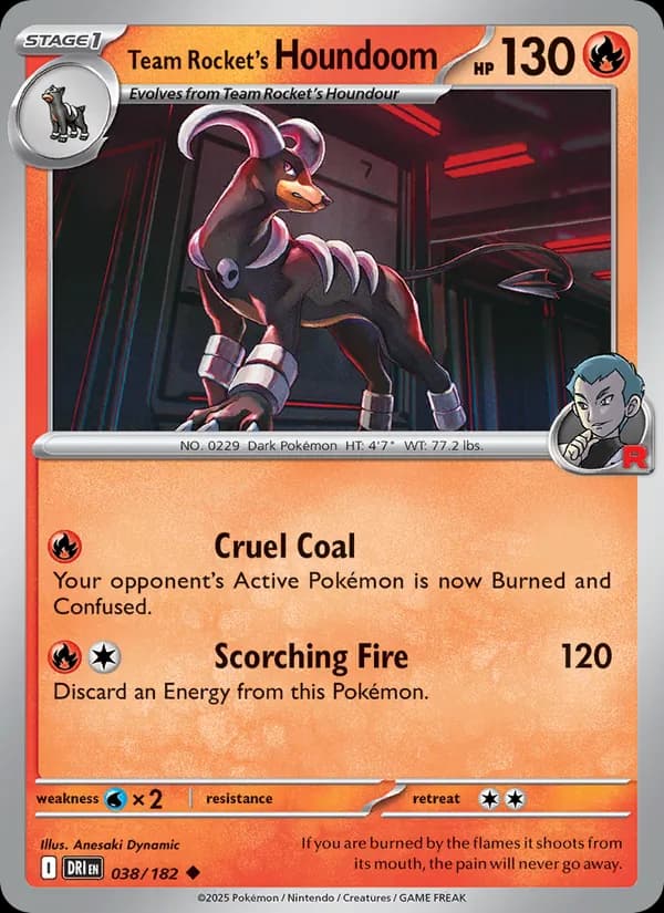 Team Rocket's Houndoom card in English