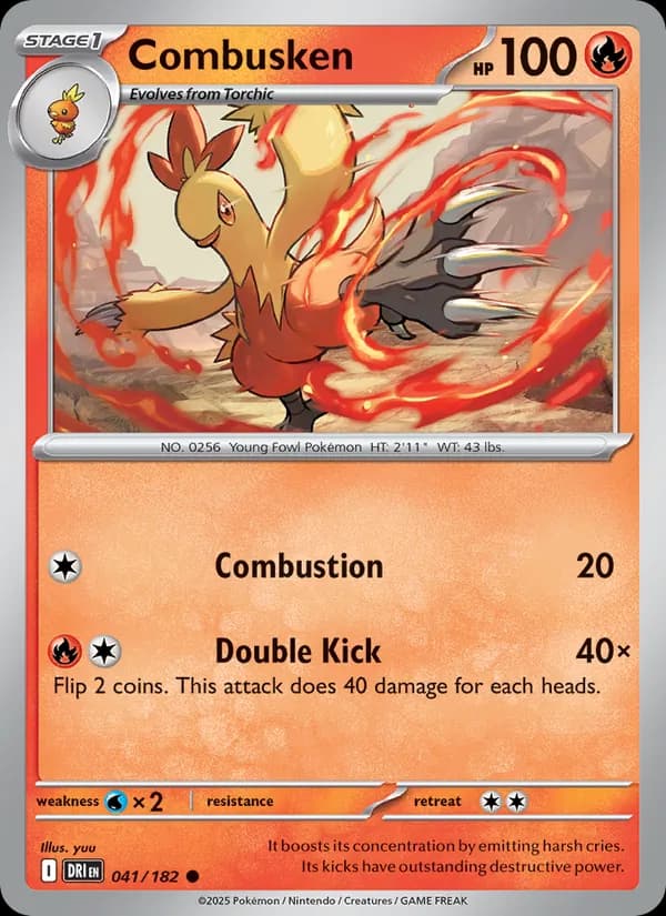 Combusken card in English