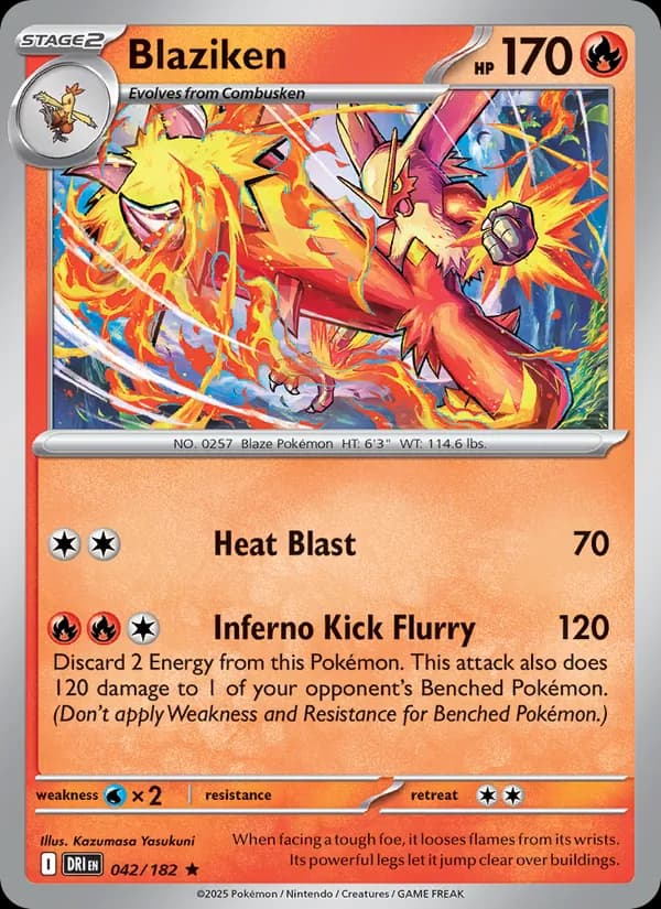 Blaziken card in English