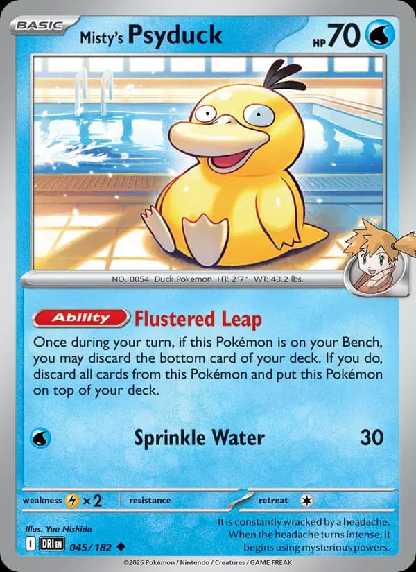 Misty's Psyduck card in English
