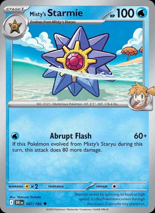 Misty's Starmie card in English