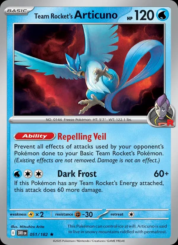 Team Rocket's Articuno card in English