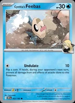 Cynthia's Feebas card in English