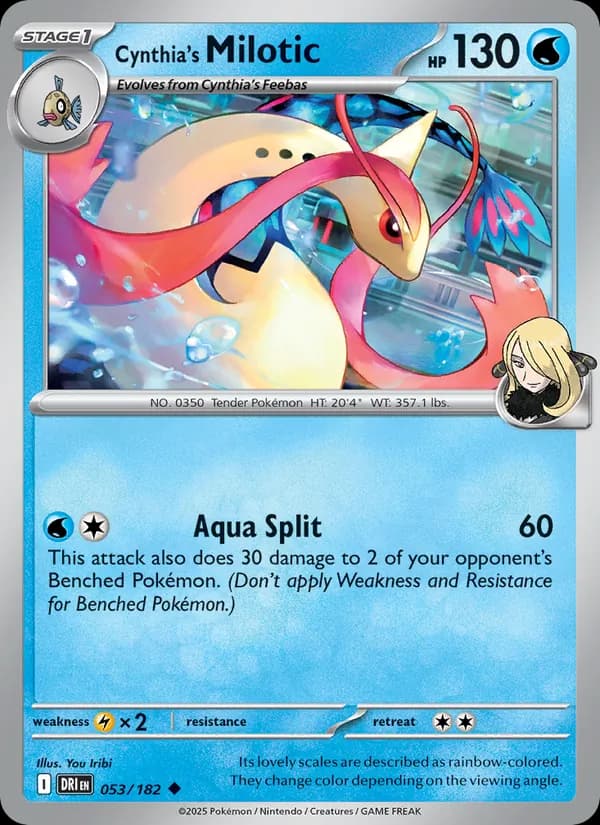 Cynthia's Milotic card in English