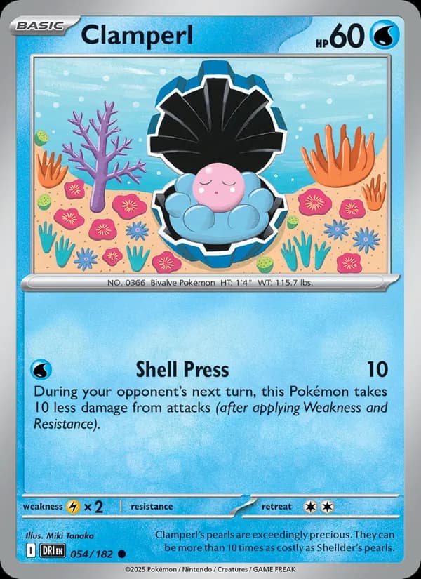 Clamperl card in English