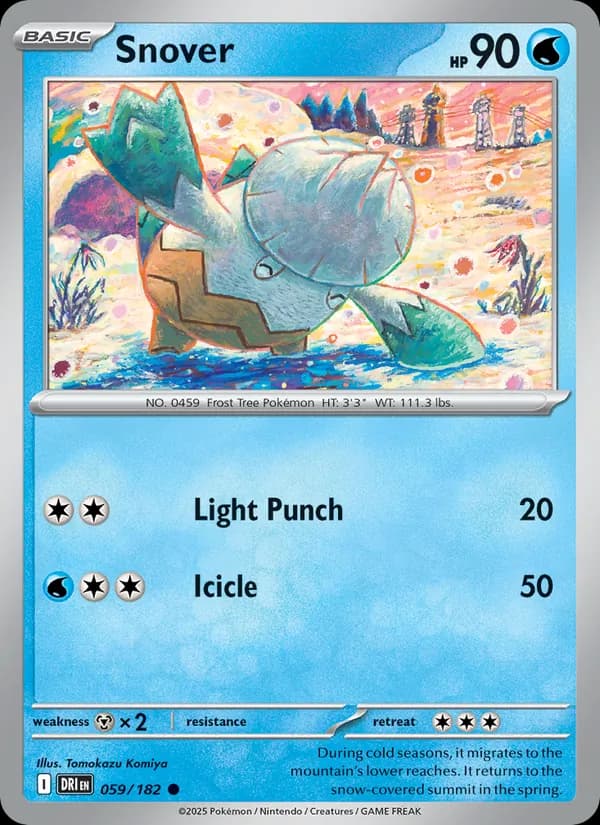 Snover card in English