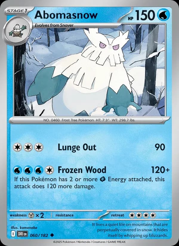 Abomasnow card in English
