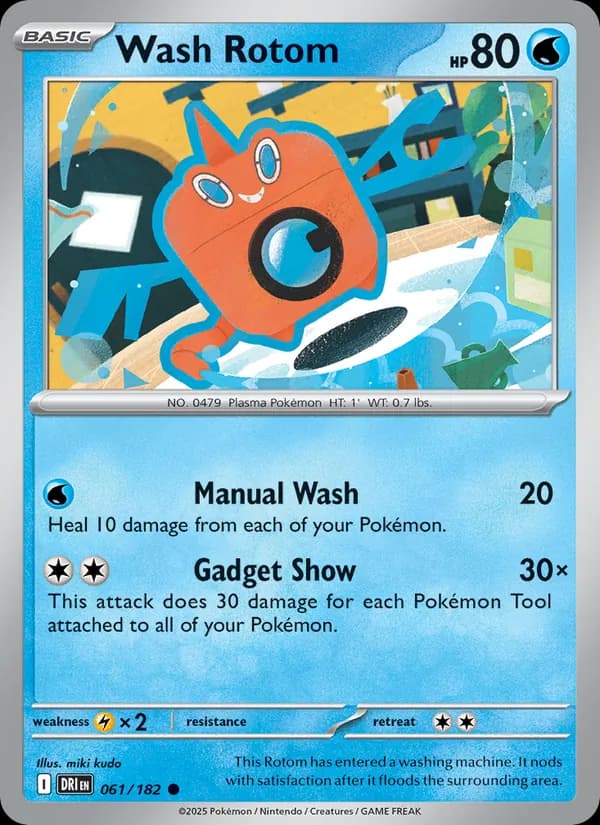 Wash Rotom card in English