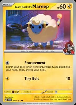 Team Rocket's Mareep card in English