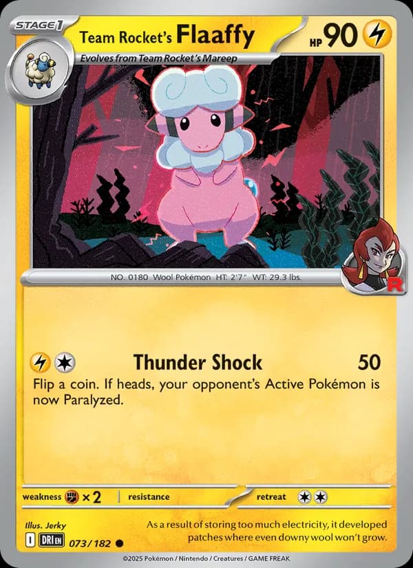 Team Rocket's Flaaffy card in English