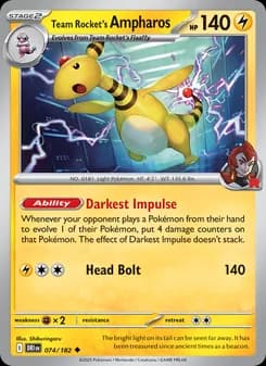 Team Rocket's Ampharos card in English