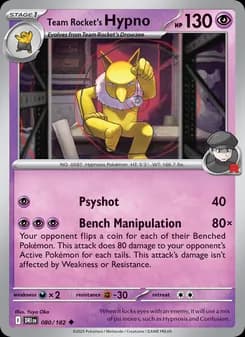 Team Rocket's Hypno card in English