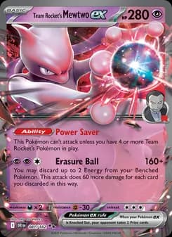 Team Rocket's Mewtwo ex card in English