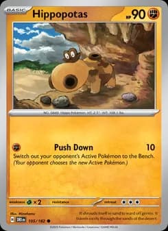 Hippopotas card in English