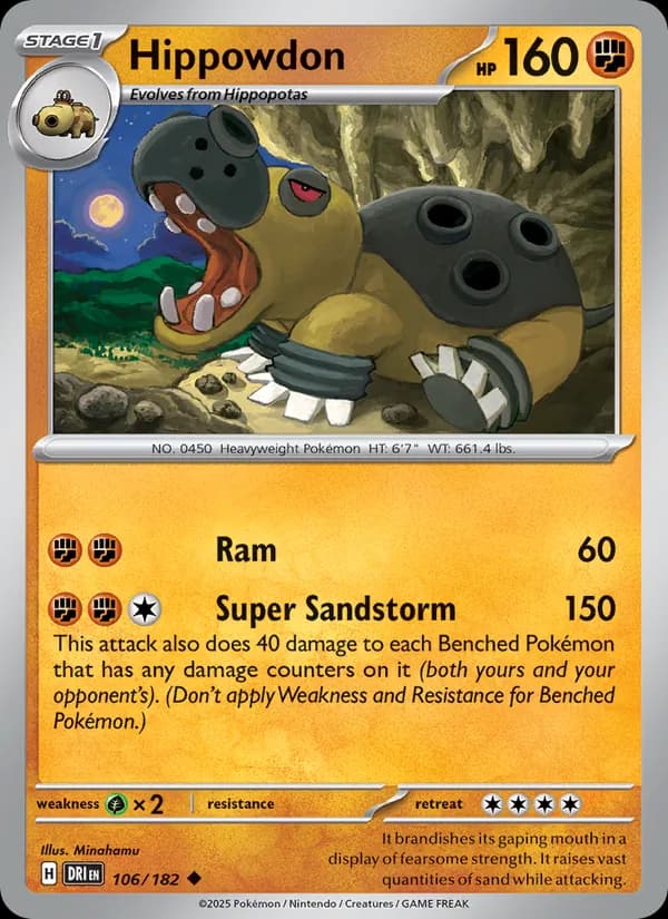 Hippowdon card in English