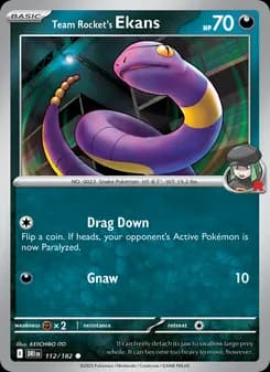 Team Rocket's Ekans card in English