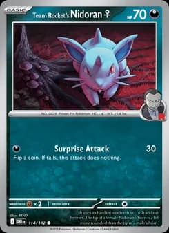 Team Rocket's Nidoran♀ card in English