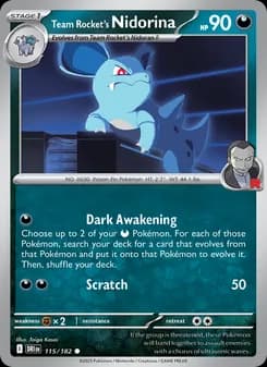 Team Rocket's Nidorina card in English
