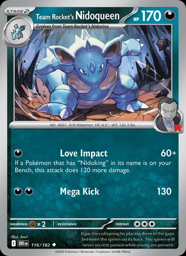 Team Rocket's Nidoqueen card in English